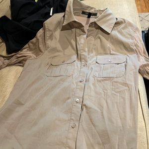 Size medium. Light brown. Bcbg blouse. Great condition.